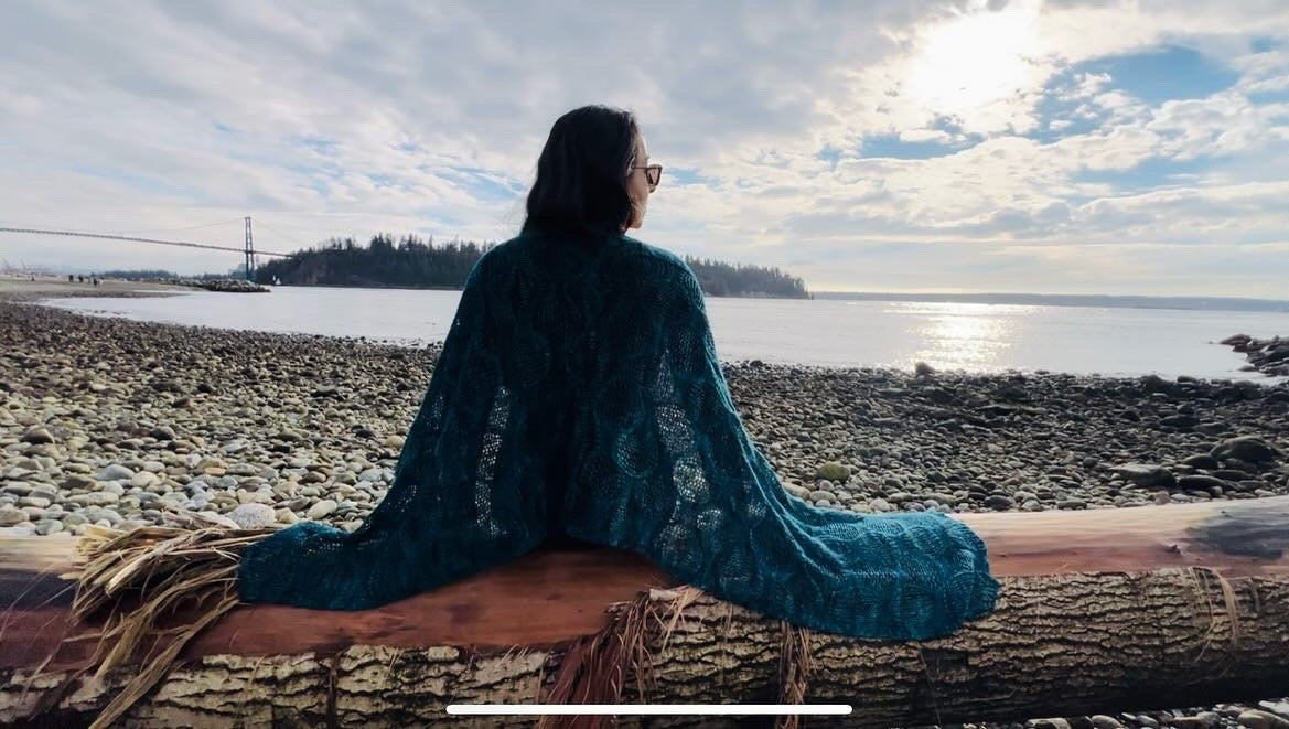 Dark Days Shawl Kit - Pattern and Yarn - Okanagan Dye Works
