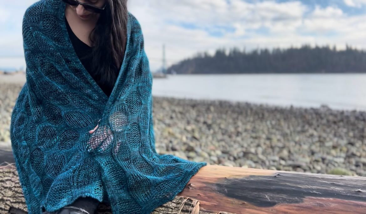 Dark Days Shawl Kit - Pattern and Yarn - Okanagan Dye Works