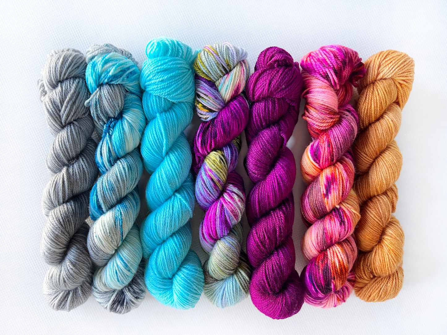 Mummies Night Out - Mini 25gram skein 7 Pack - Okanagan Dye Works