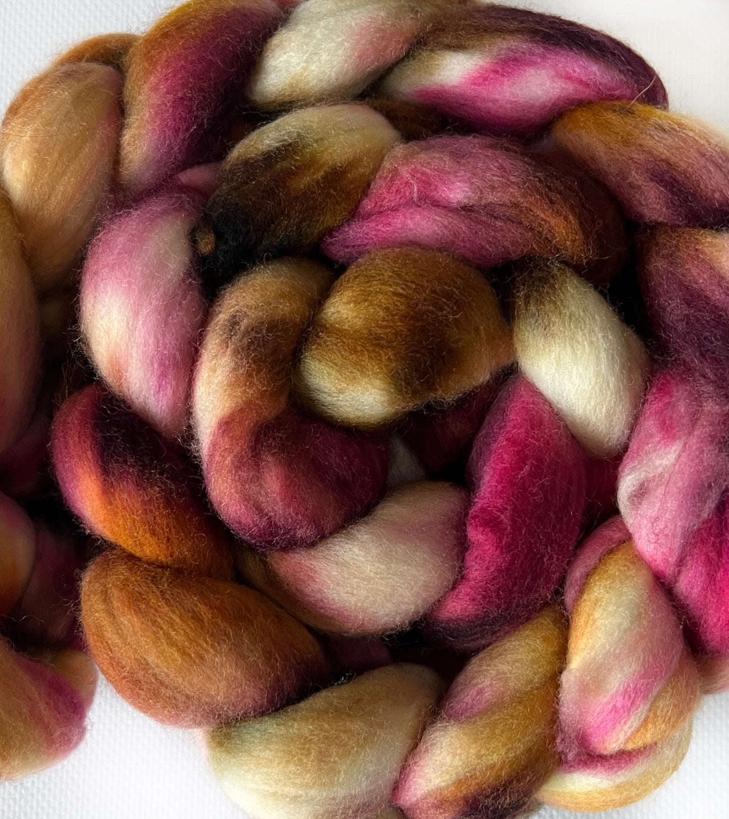 Sand Dune - Hand Dyed - 22 micron Superwash 100% Merino Top - Okanagan Dye Works
