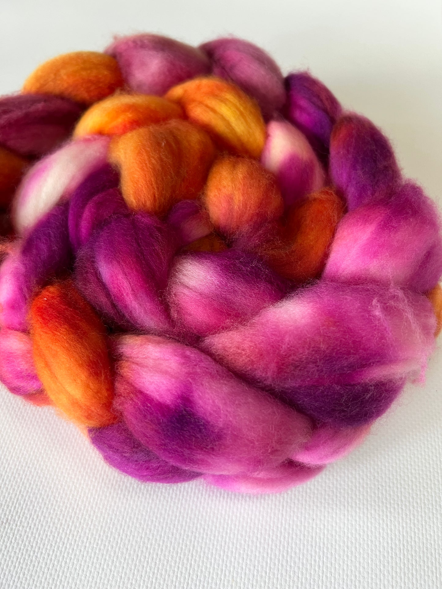 Sangria - Hand Dyed - 22 micron Superwash 100% Merino Top - Okanagan Dye Works