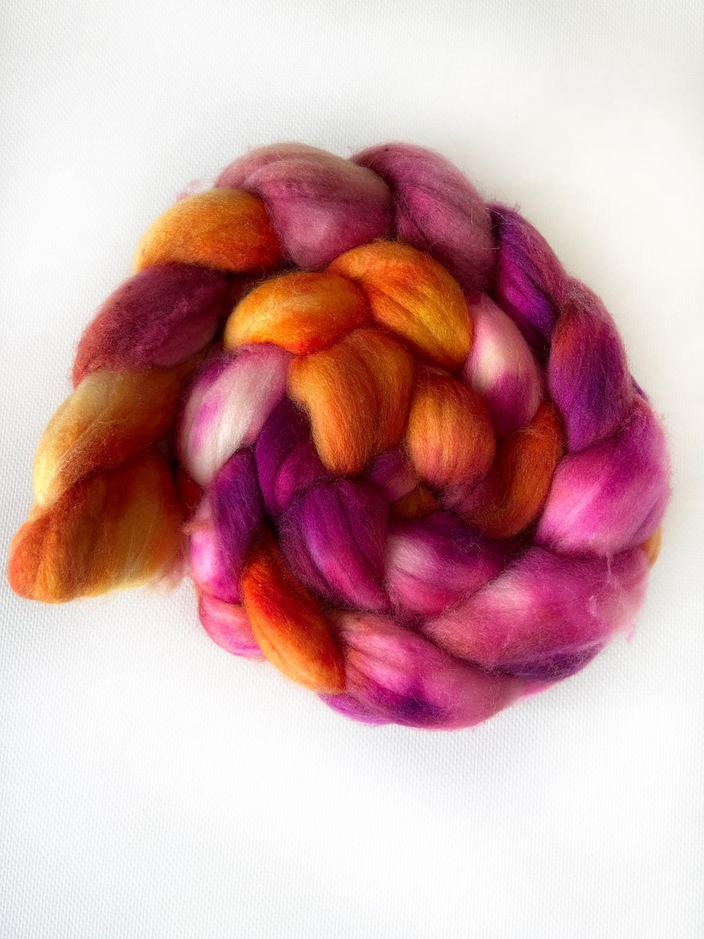 Sangria - Hand Dyed - 22 micron Superwash 100% Merino Top - Okanagan Dye Works