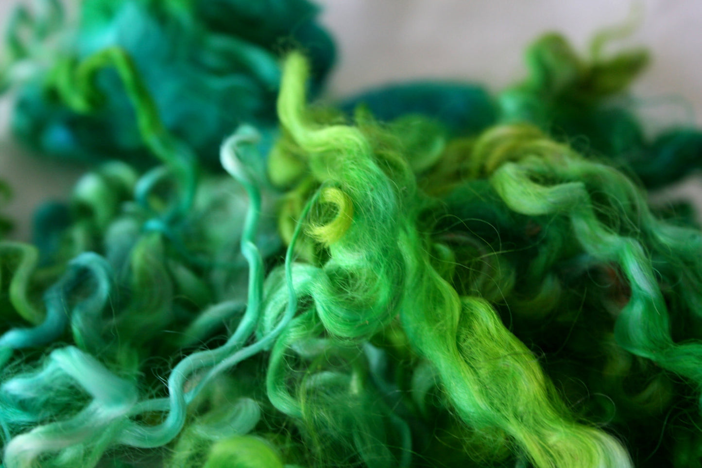 Bright Green - Teeswater Locks - Okanagan Dye Works