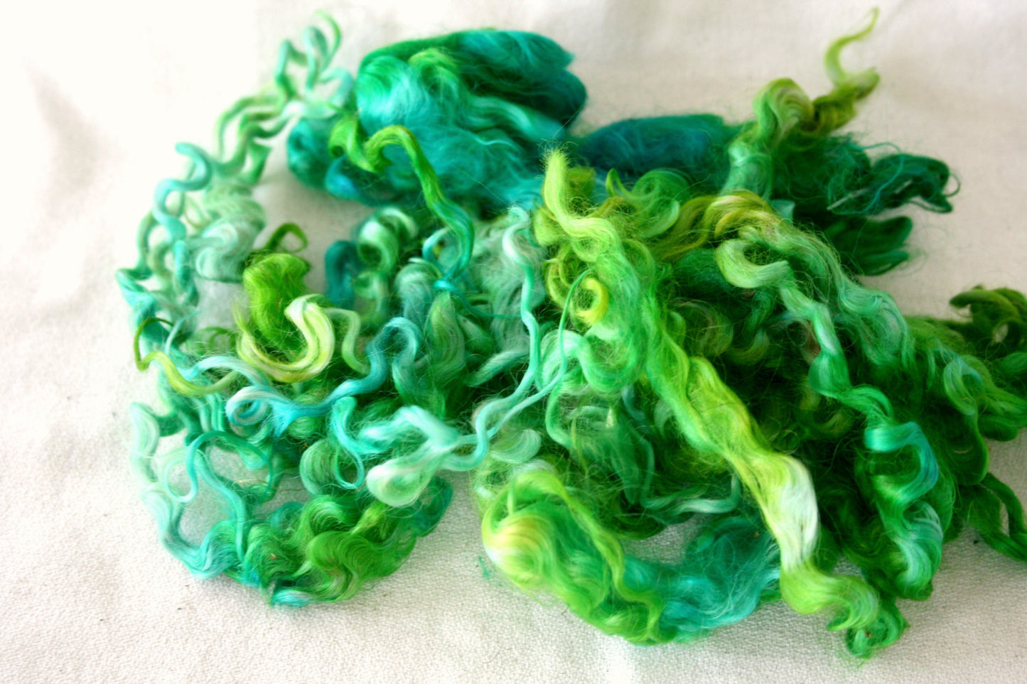 Bright Green - Teeswater Locks - Okanagan Dye Works