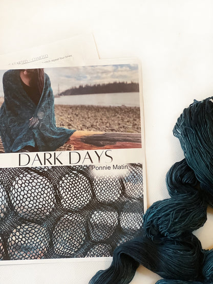 Dark Days Shawl Kit - Pattern and Yarn - Okanagan Dye Works