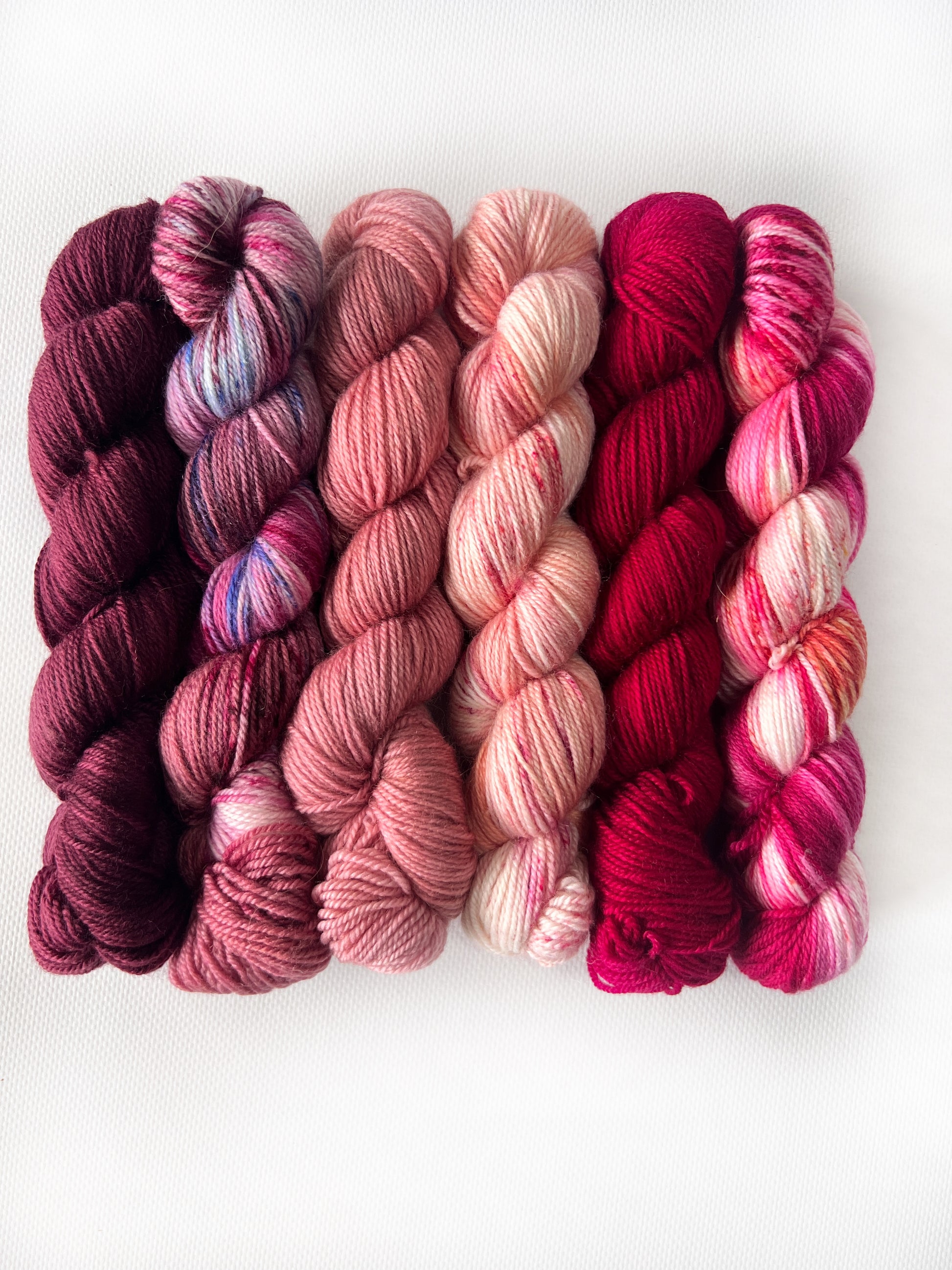 Peony Collection - Ruffled Sunset - Mini 6 Pack - 50 gram skeins - Okanagan Dye Works