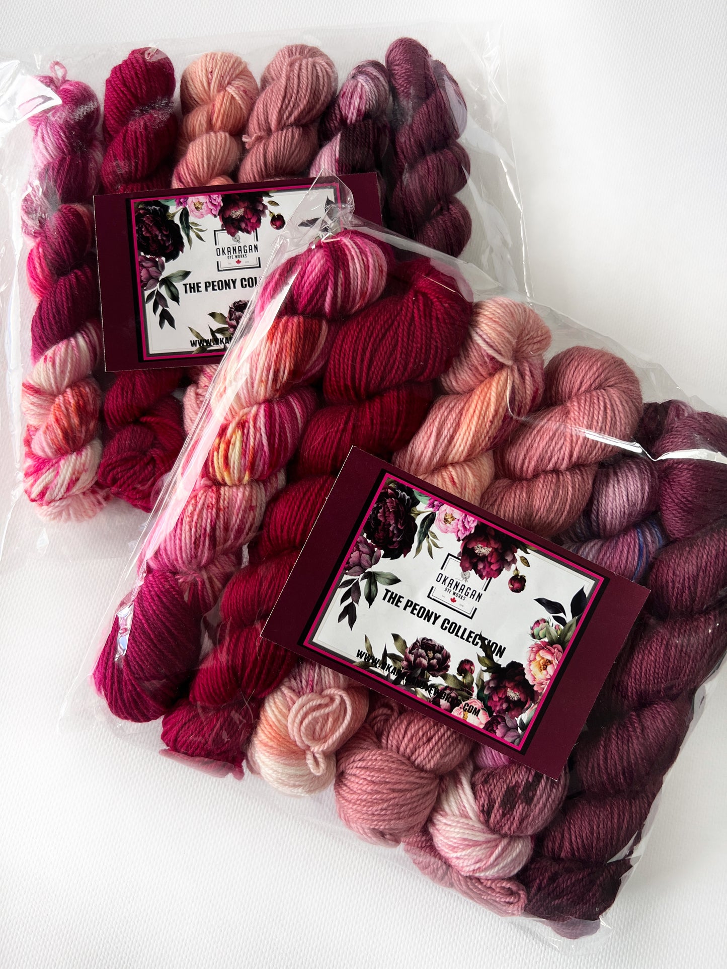 Peony Collection - Ruffled Sunset - Mini 6 Pack - 50 gram skeins - Okanagan Dye Works