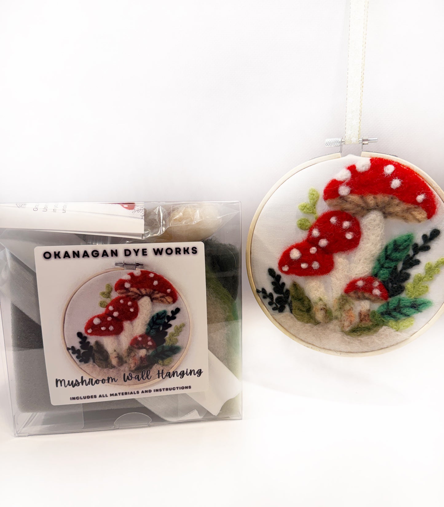 Needle Felted Mushroom Wall Hanging - Okanagan Dye Works