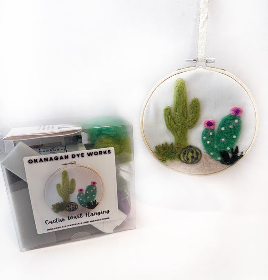 Needle Felted Cactus Wall Hanging