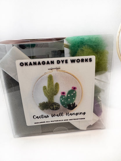 Needle Felted Cactus Wall Hanging - Okanagan Dye Works