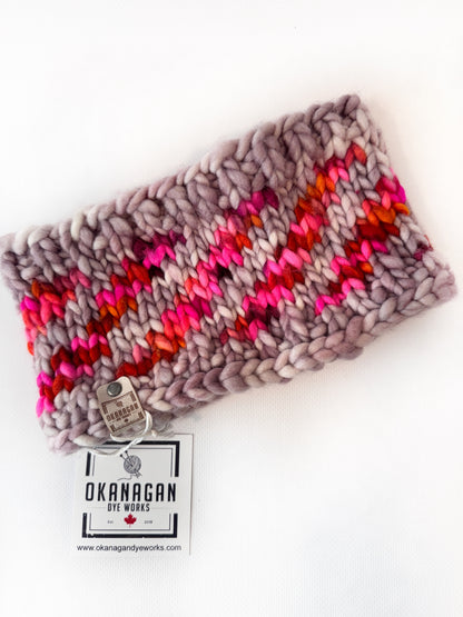 OOAK 100% Merino Wool hand knitted ear warmer/head band. Canadian Made with hand dyed yarn (Copy) (Copy) (Copy) - Okanagan Dye Works