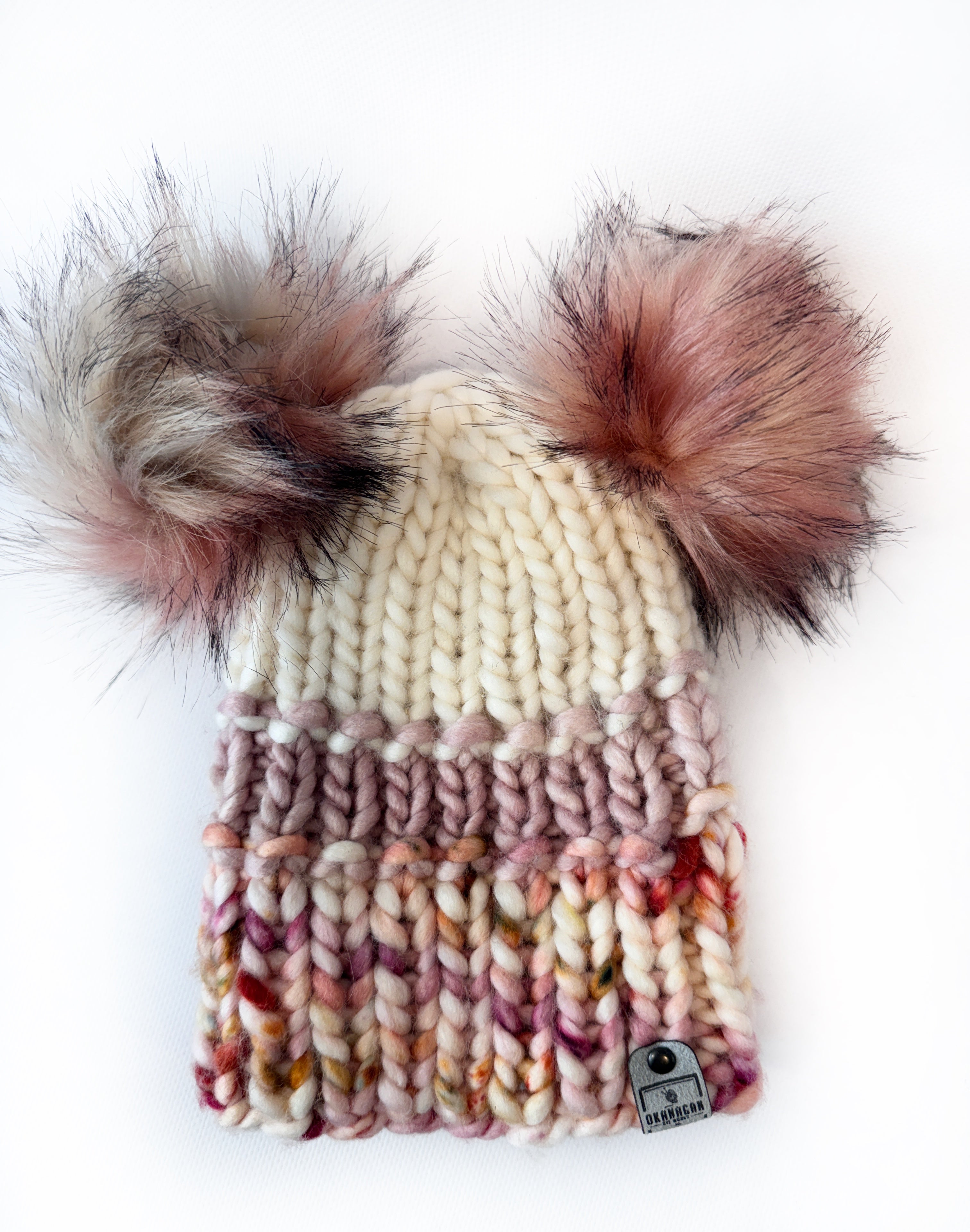 OOAK 100% Merino Wool hand knitted toque. Canadian Made beanie in