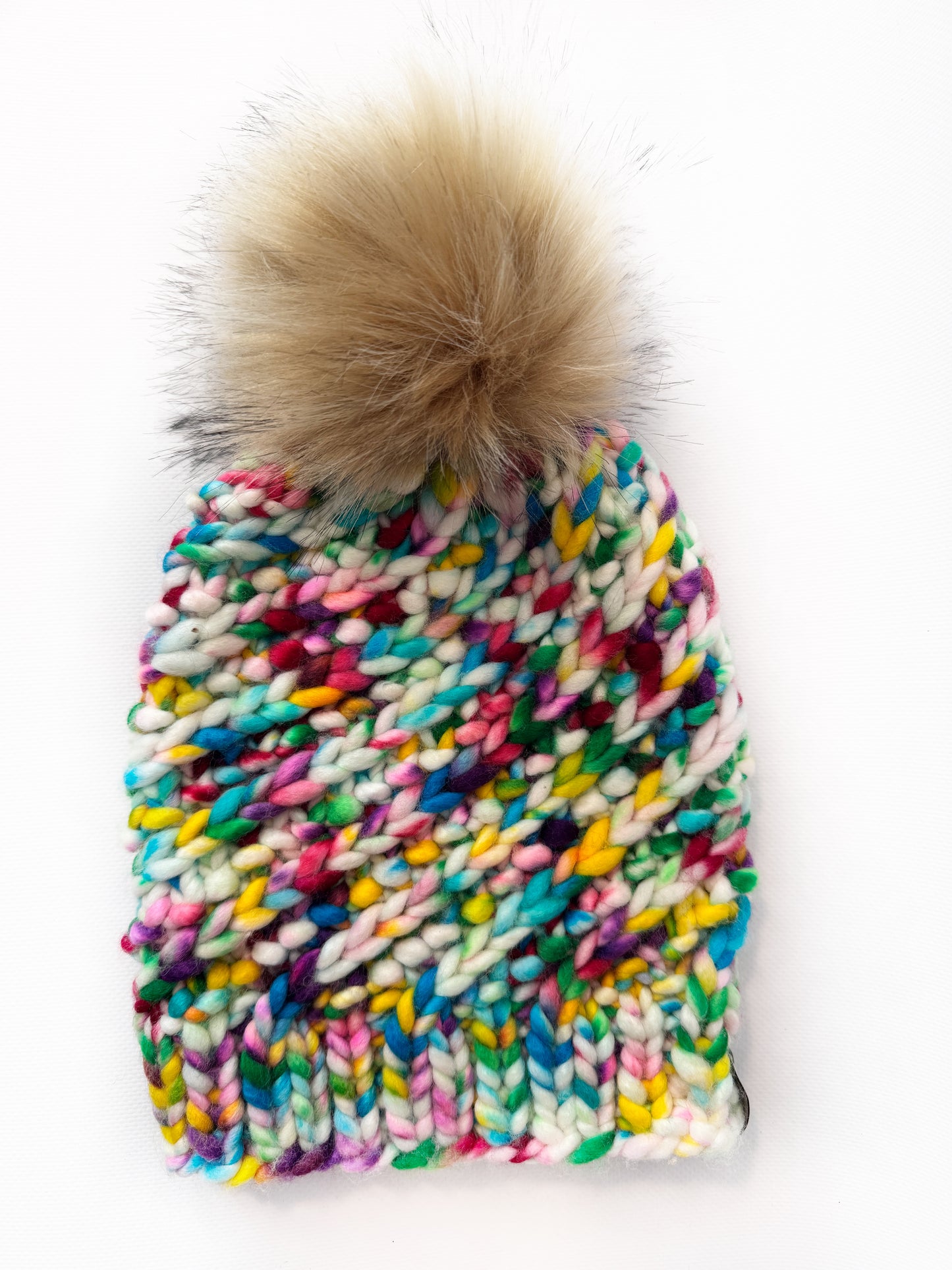 OOAK - 100% Merino Wool hand knitted toque/beanie. Canadian Made hand dyed yarn - Okanagan Dye Works