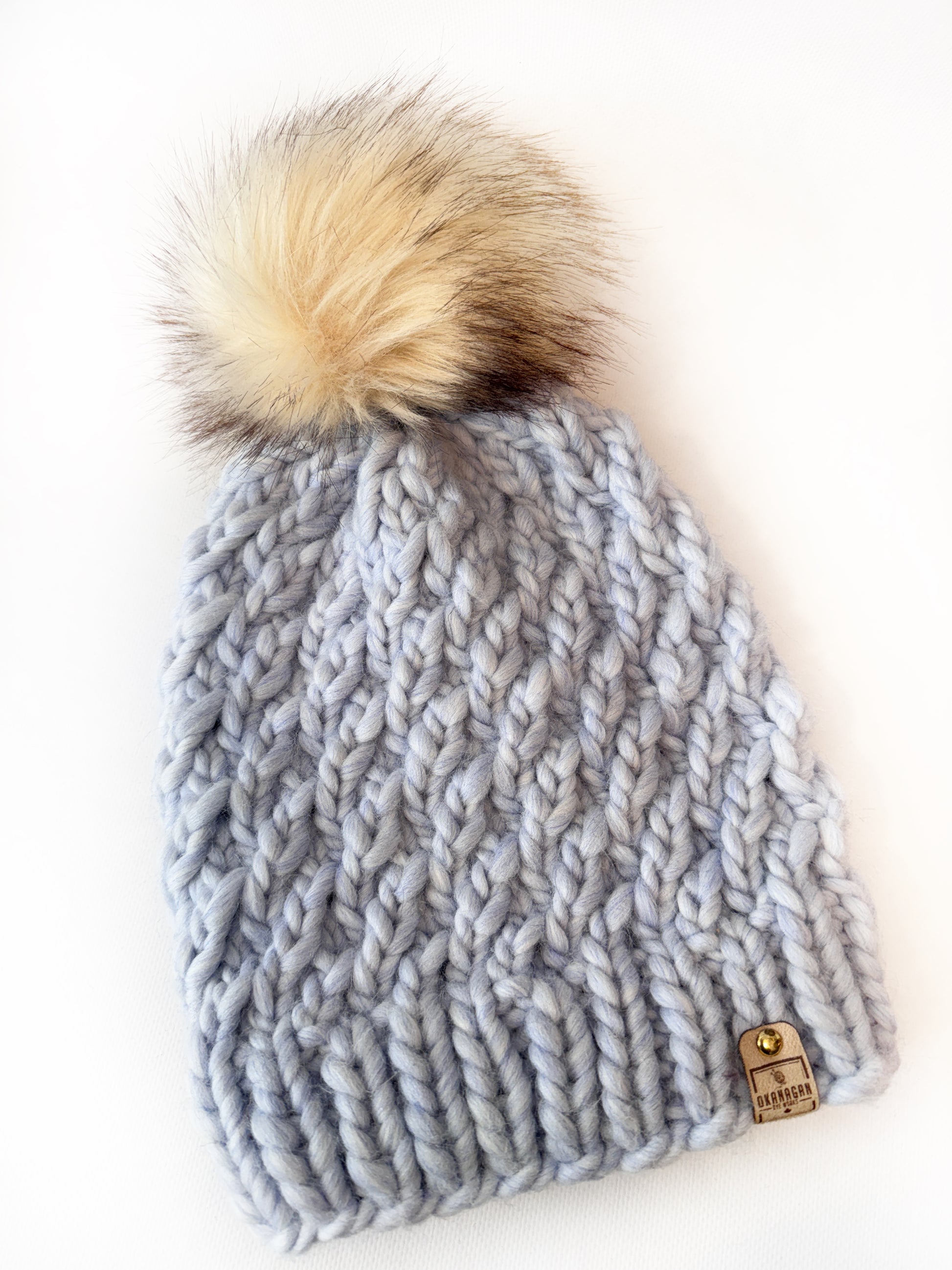 OOAK 100% Peruvian Wool hand knitted toque. Canadian Made beanie in hand dyed yarn - Okanagan Dye Works