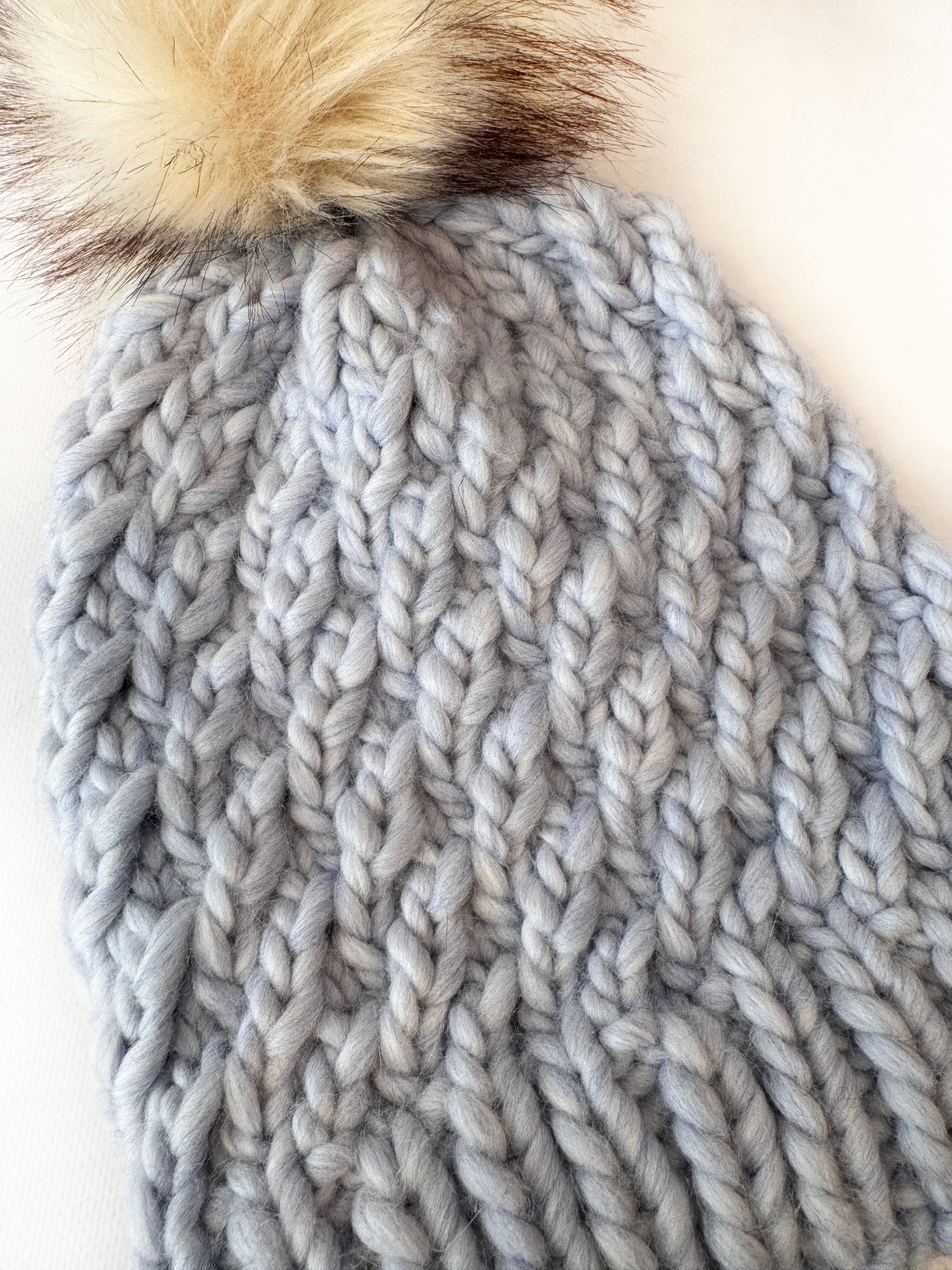OOAK 100% Peruvian Wool hand knitted toque. Canadian Made beanie in hand dyed yarn - Okanagan Dye Works