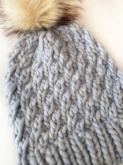 OOAK 100% Peruvian Wool hand knitted toque. Canadian Made beanie in hand dyed yarn - Okanagan Dye Works