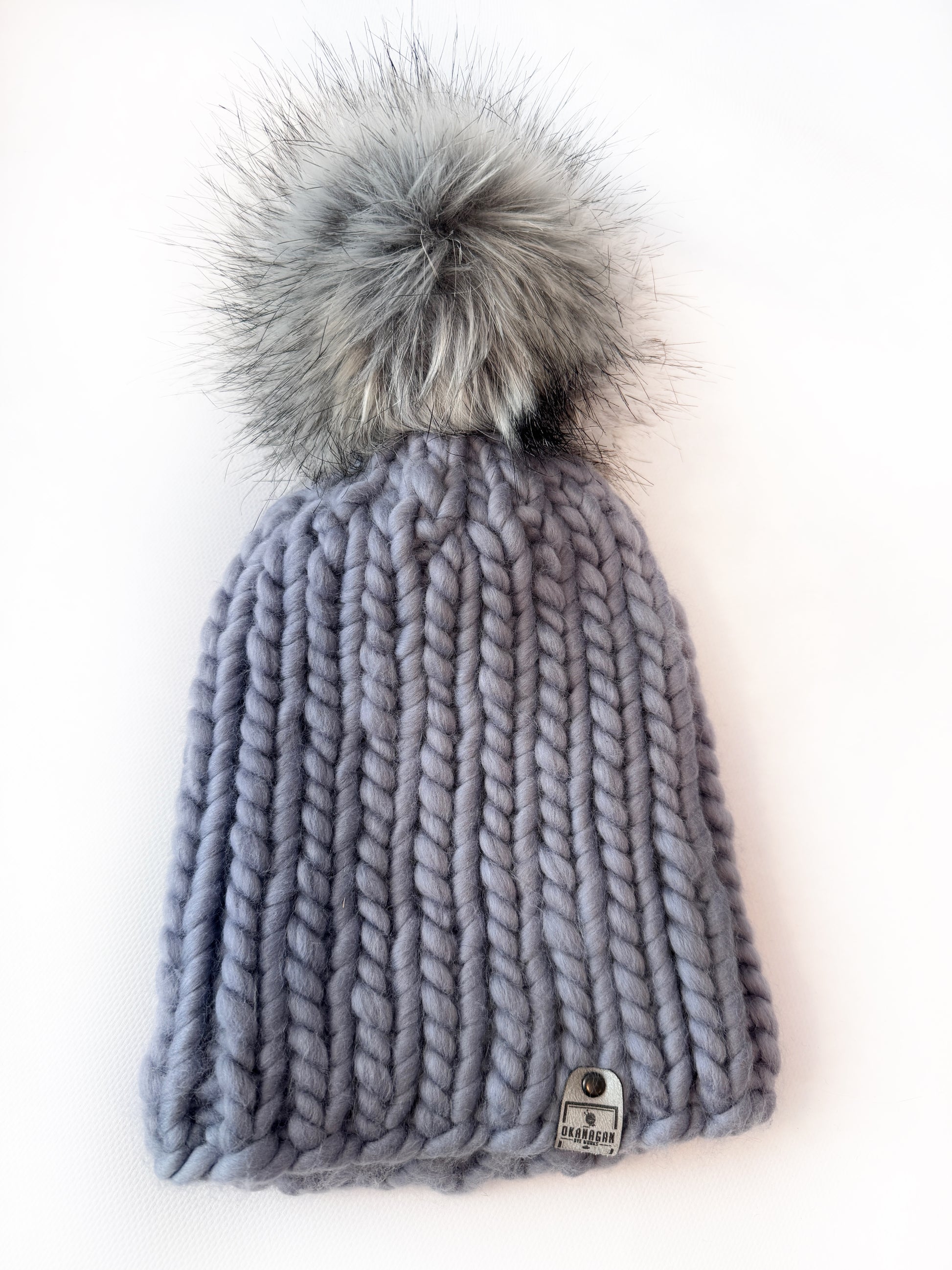 OOAK 100% Merino Wool hand knitted toque. Canadian Made beanie - Okanagan Dye Works