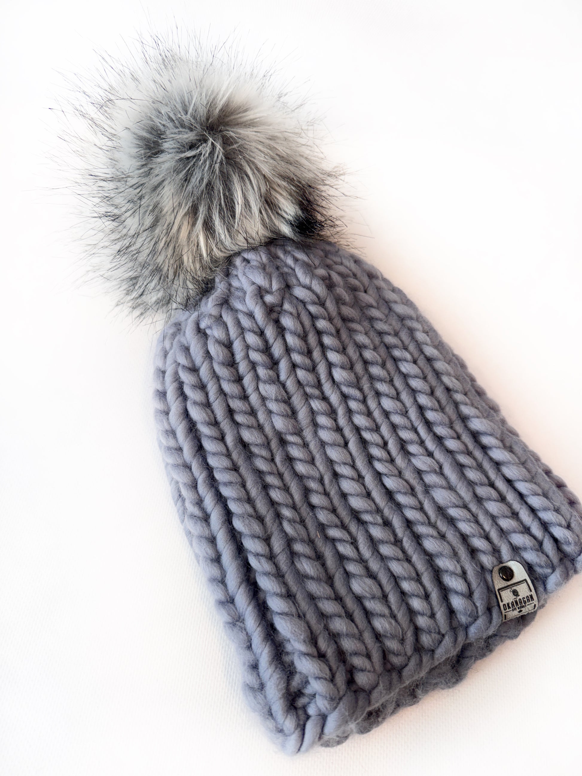OOAK 100% Merino Wool hand knitted toque. Canadian Made beanie - Okanagan Dye Works