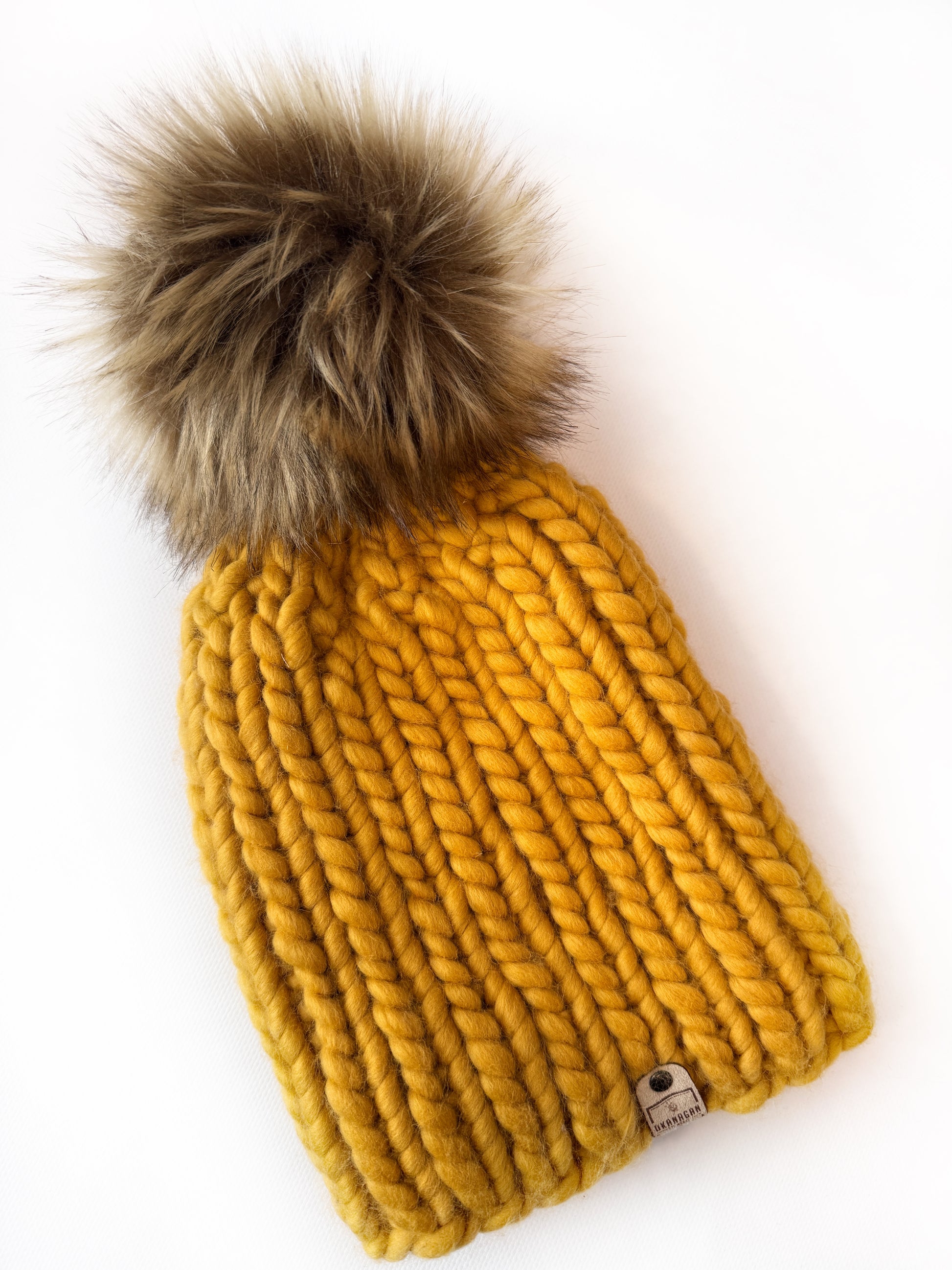 OOAK 100% Merino Wool hand knitted toque. Canadian Made beanie - Okanagan Dye Works