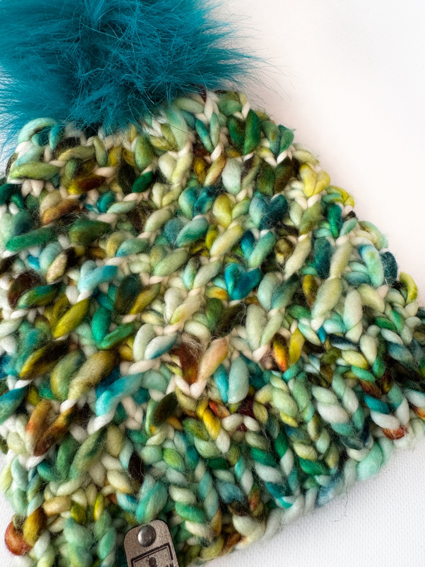 OOAK 100% Merino Wool hand knitted toque. Canadian Made beanie in hand dyed yarn - Okanagan Dye Works