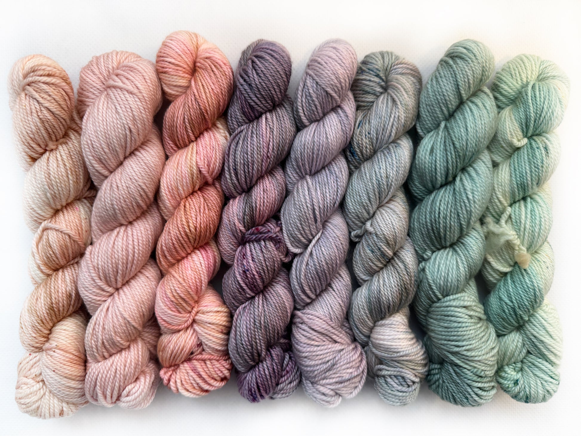 Pressed Flowers - Mini 50 gram skein 8 Pack - Fingering - Okanagan Dye Works