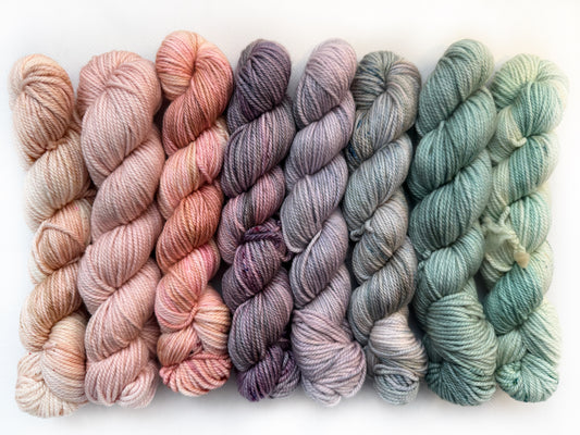 Pressed Flowers - Mini 50gram skein 8 Pack - Worsted