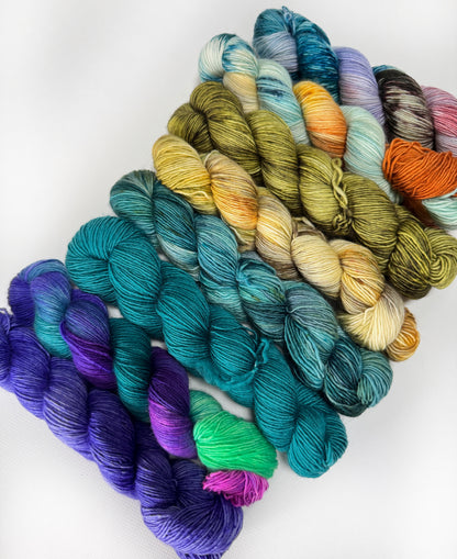 Coast to Coast - 50 gram skein - 8 pack - Fingering Single