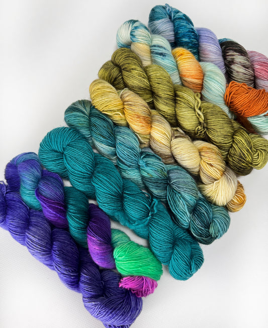 Coast to Coast - 50 gram skein - 8 pack - Fingering Single