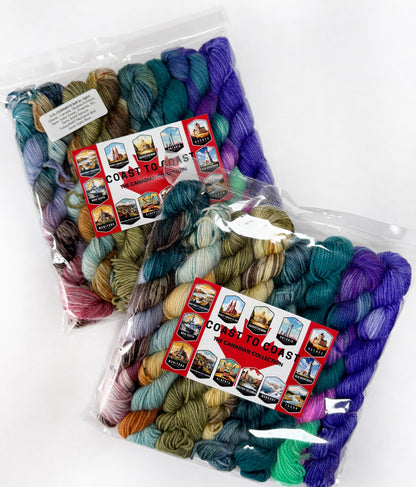 Coast to Coast - Mini 25gram skein 8 Pack - Fingering