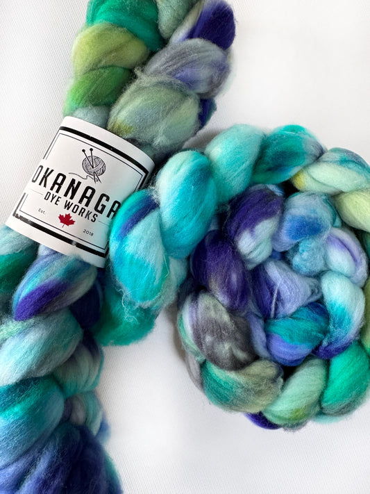 Tiki Bar - Hand Dyed - 19.5 micron Untreated 100% Merino Roving (Copy) - Okanagan Dye Works