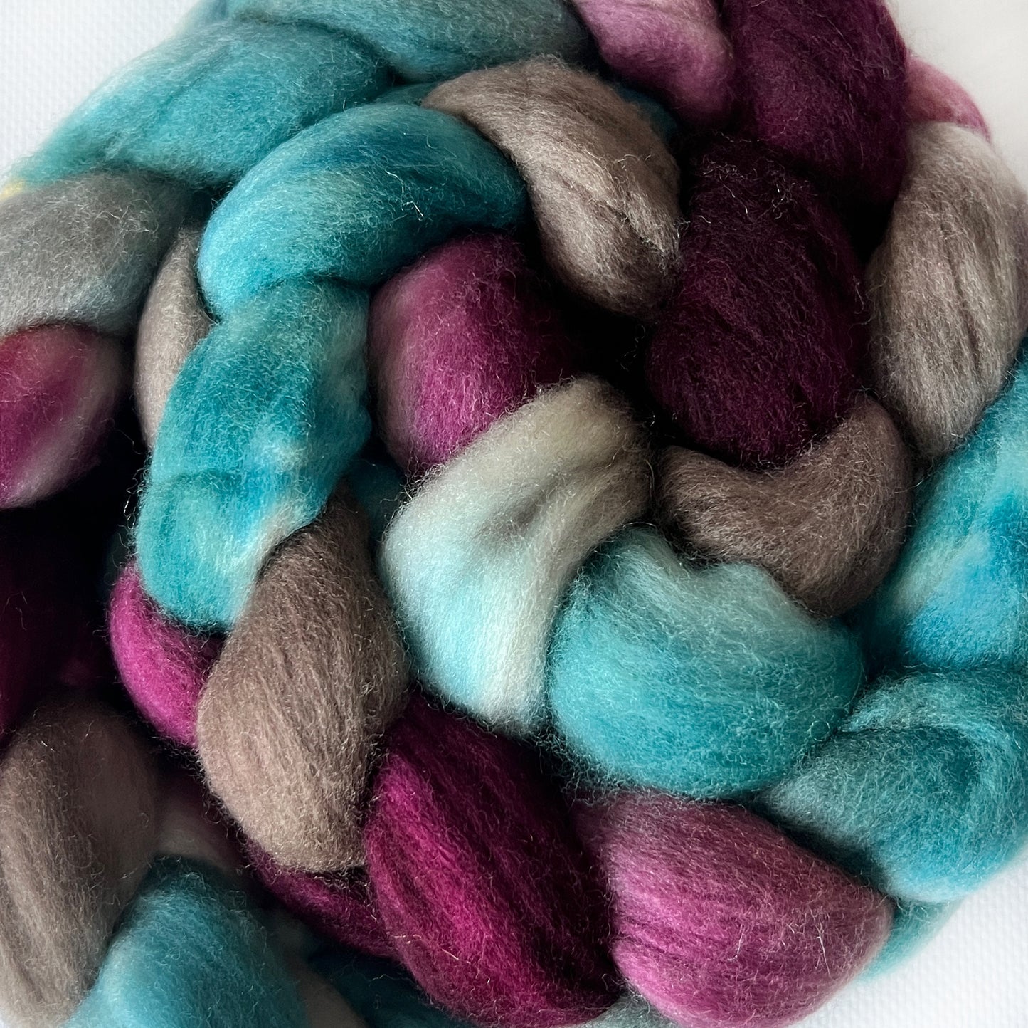 Cottage Country - Hand Dyed - 19.5 micron Untreated 100% Merino Top - Okanagan Dye Works