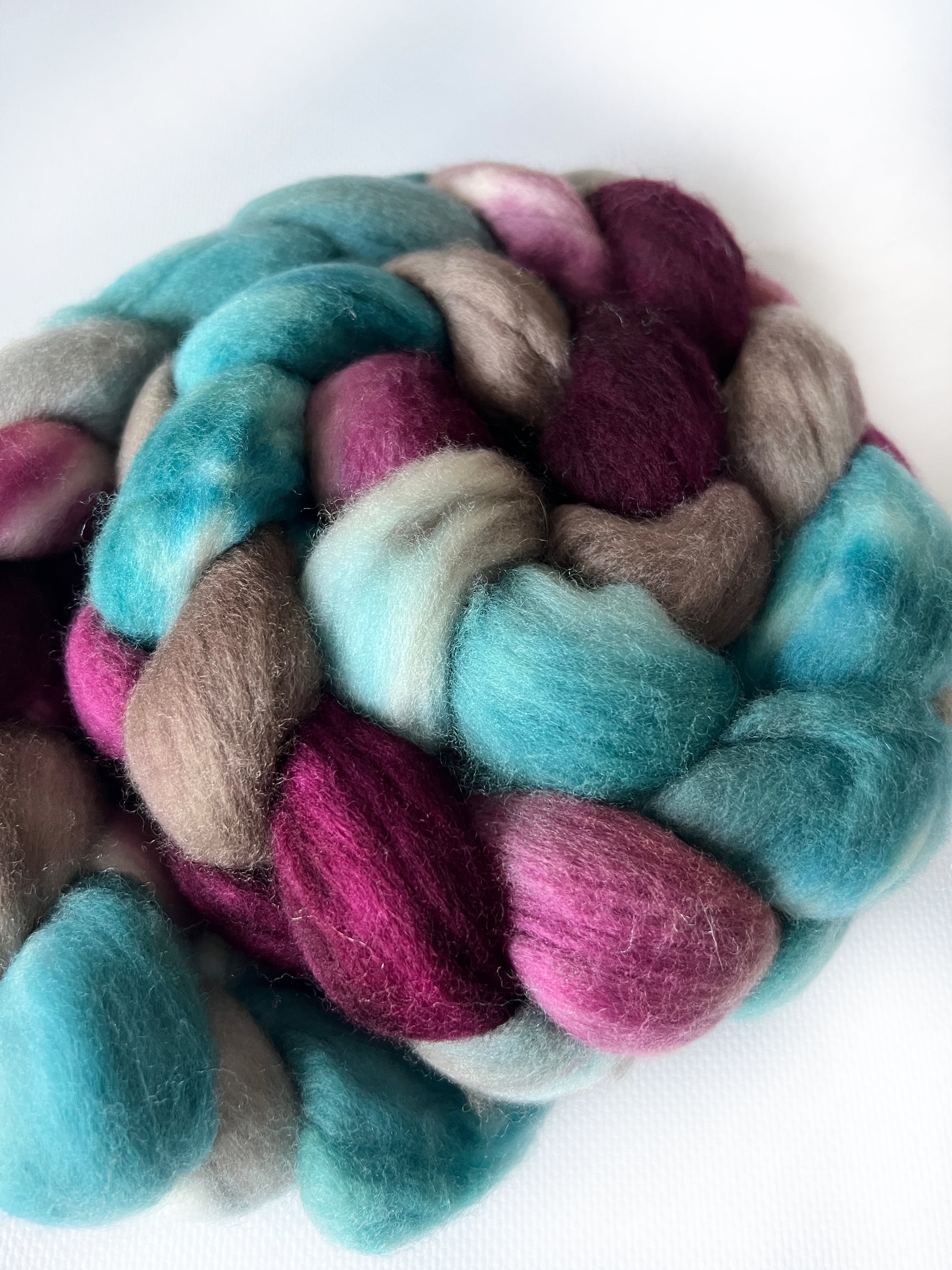 Cottage Country - Hand Dyed - 19.5 micron Untreated 100% Merino Top - Okanagan Dye Works