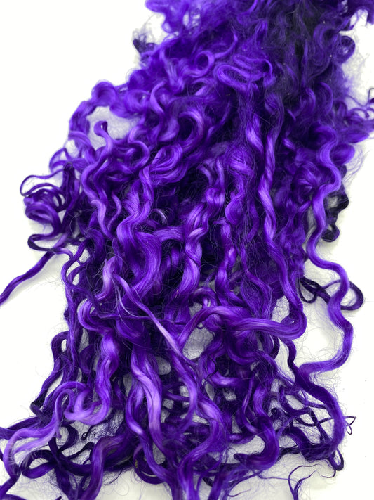 Bright Purple - Teeswater Locks - Okanagan Dye Works