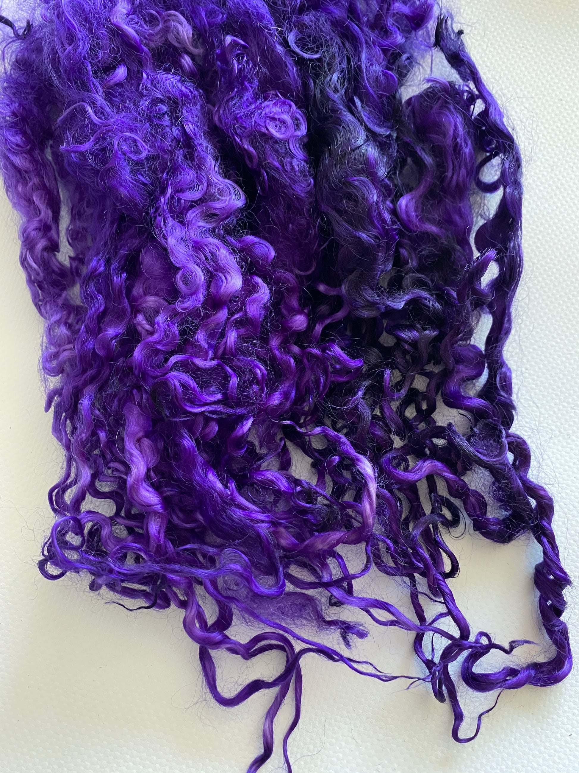 Bright Purple - Teeswater Locks - Okanagan Dye Works