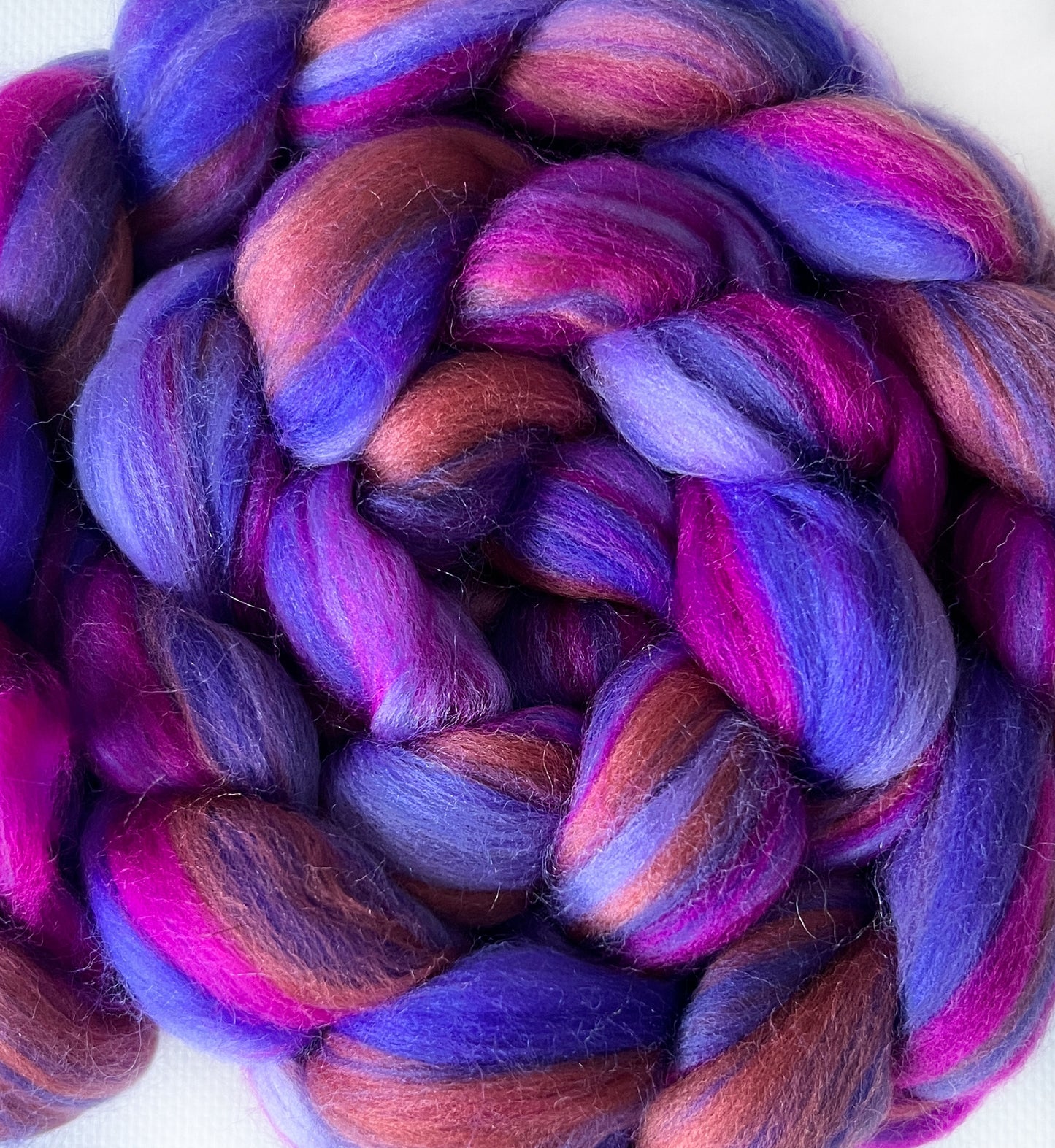 Pinkish Purple - Blended 100% Merino Top - Okanagan Dye Works