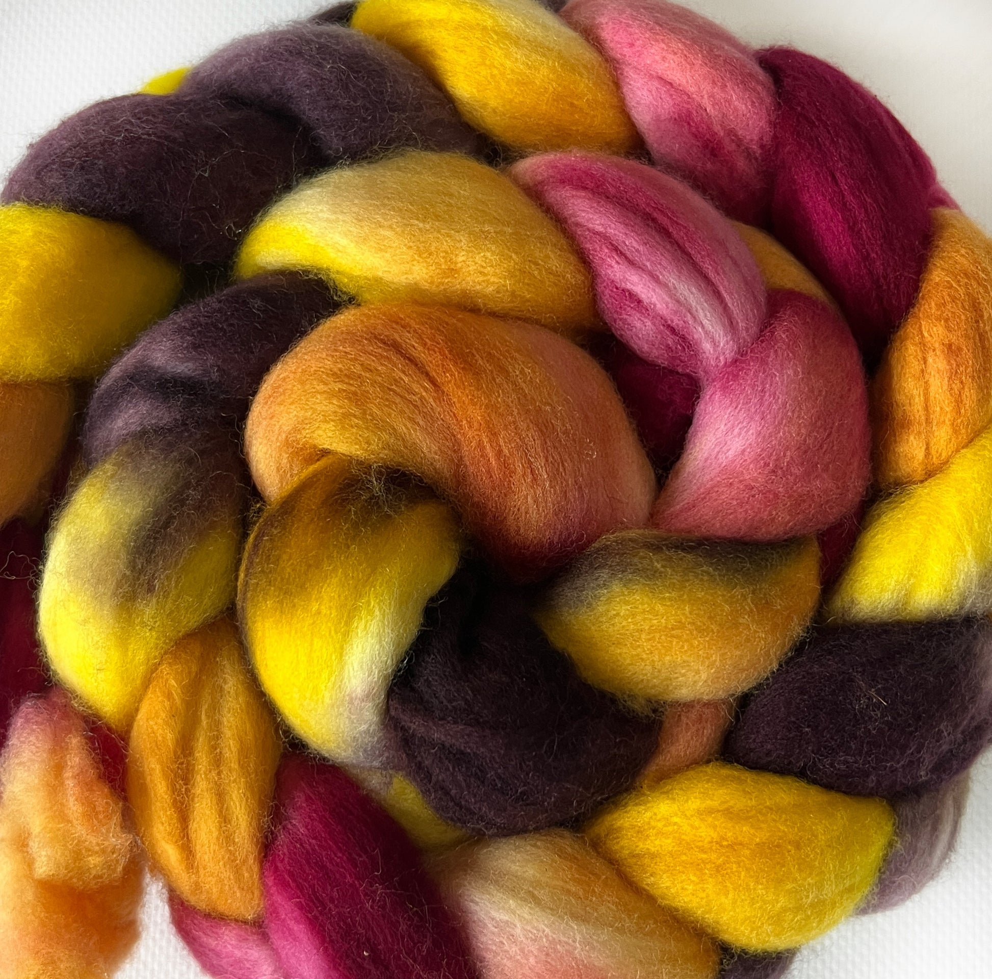 Popsicle - Hand Dyed - 19.5 micron 100% Superwash Merino Top - Okanagan Dye Works