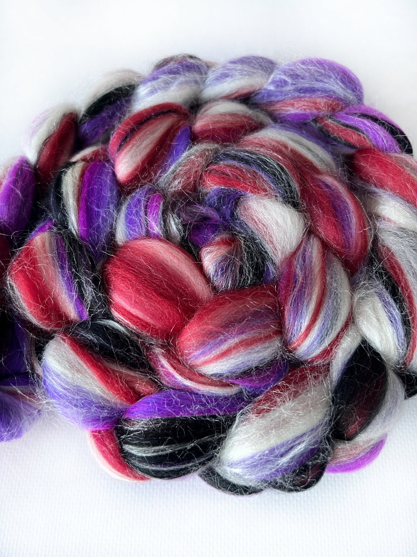 Purple Punch - Blended 80% Merino Top and 20% Silk - Okanagan Dye Works