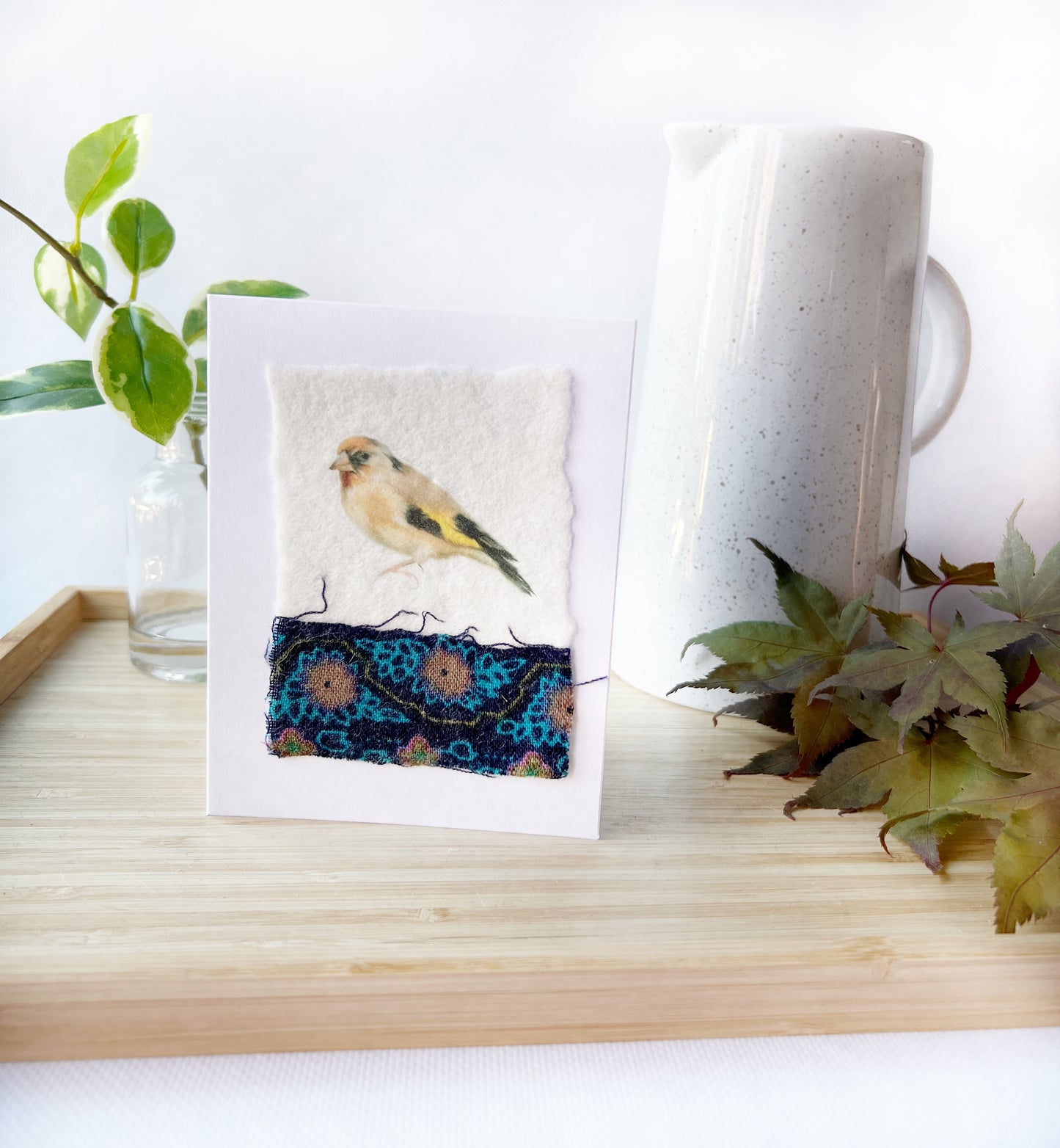 Wet Felted Bird Card - Okanagan Dye Works