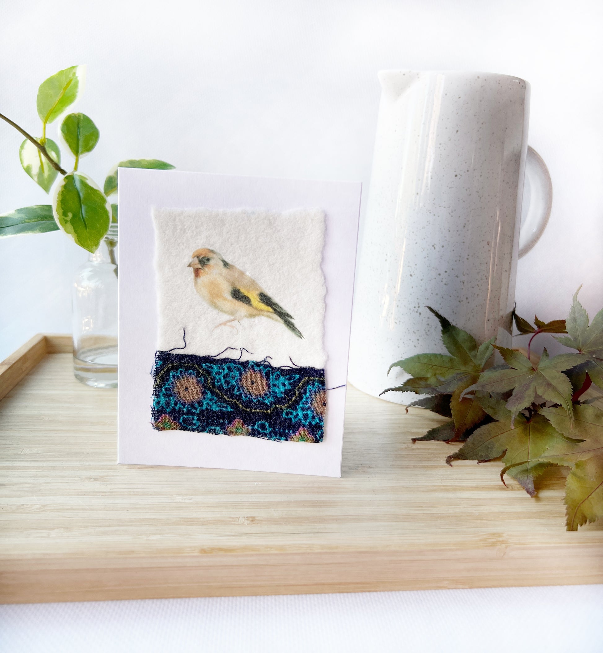 Wet Felted Bird Card - Okanagan Dye Works