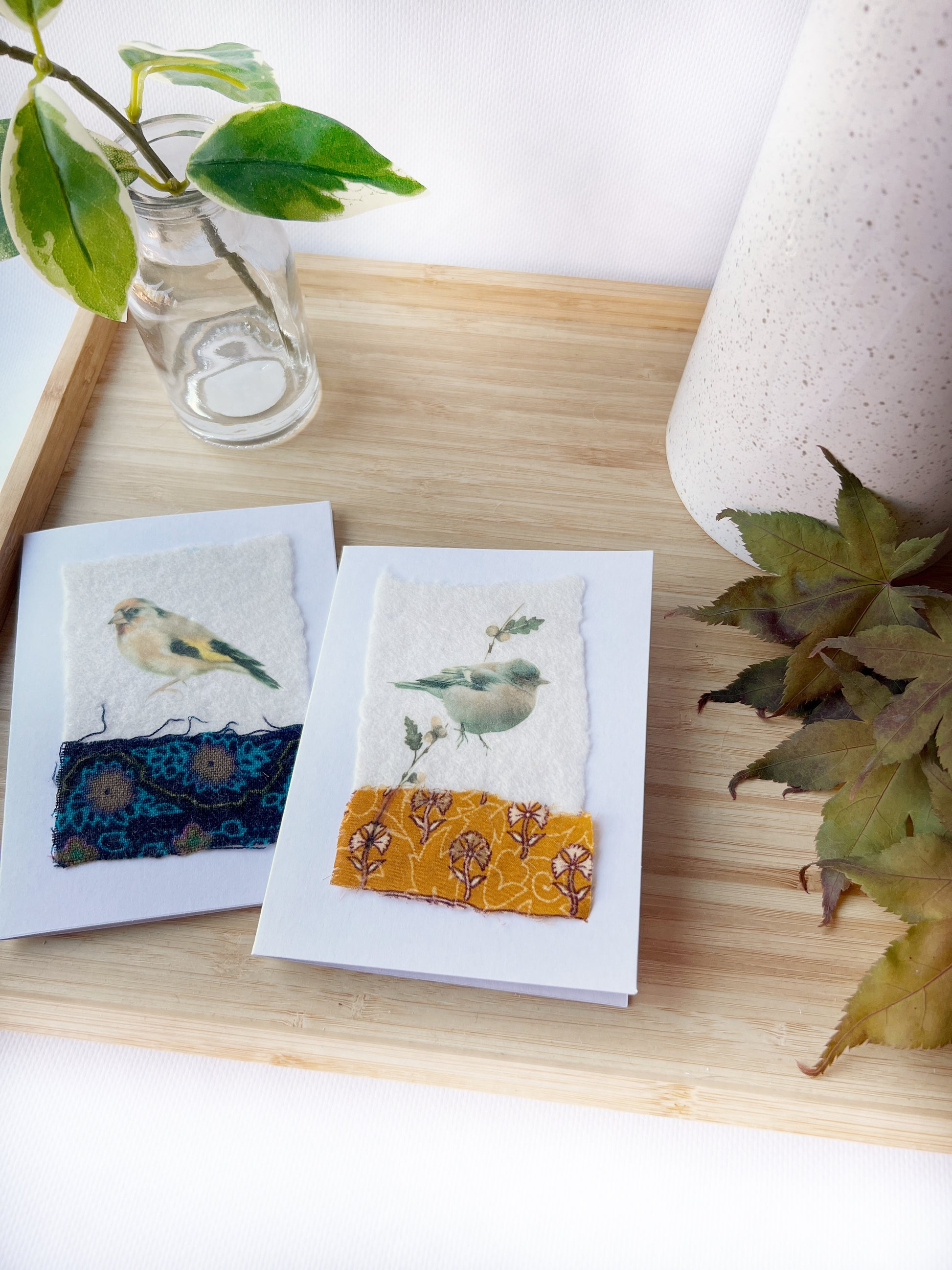 Wet Felted Bird Card - Okanagan Dye Works