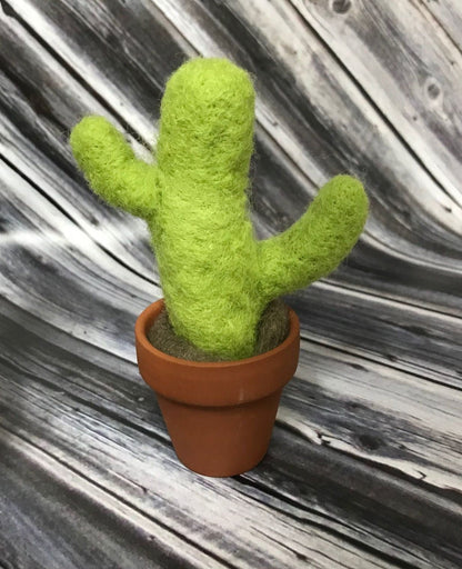 Needle Felted Cactus Kit - wool and instructions ONLY - Okanagan Dye Works