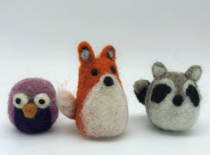 Needle Felted Woodland Animal kit - Wool and Instructions only - Okanagan Dye Works